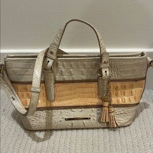 Elegant Cream and Gold Women's Handbag
